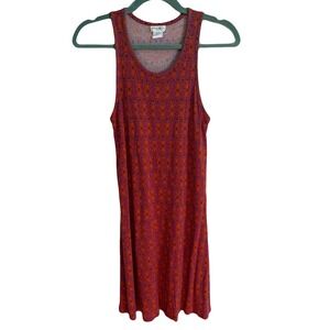 Natural Life Red Purple Sleeveless Tank Casual Bohemian‎ Dress Small